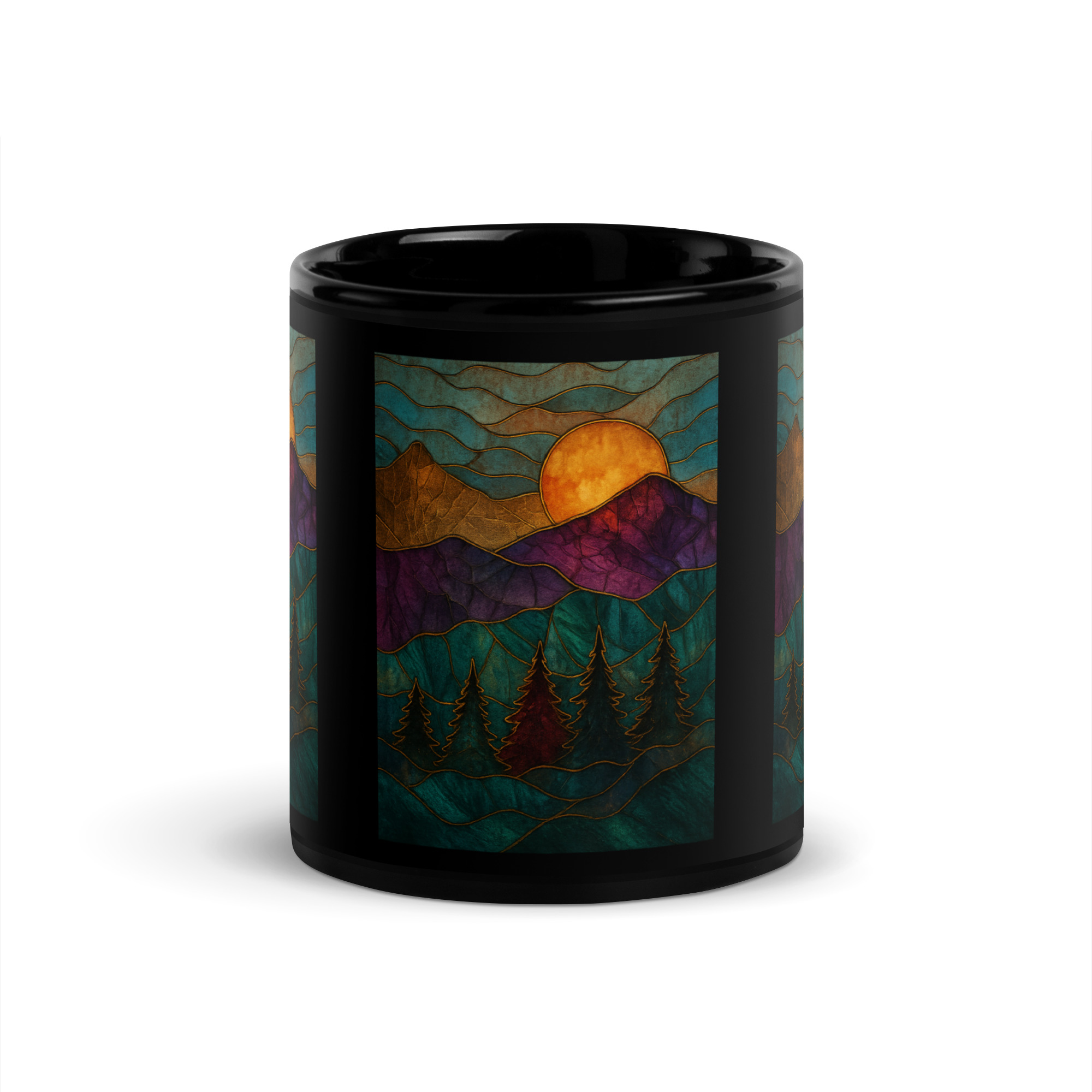 Mug brillant noir – Image 3