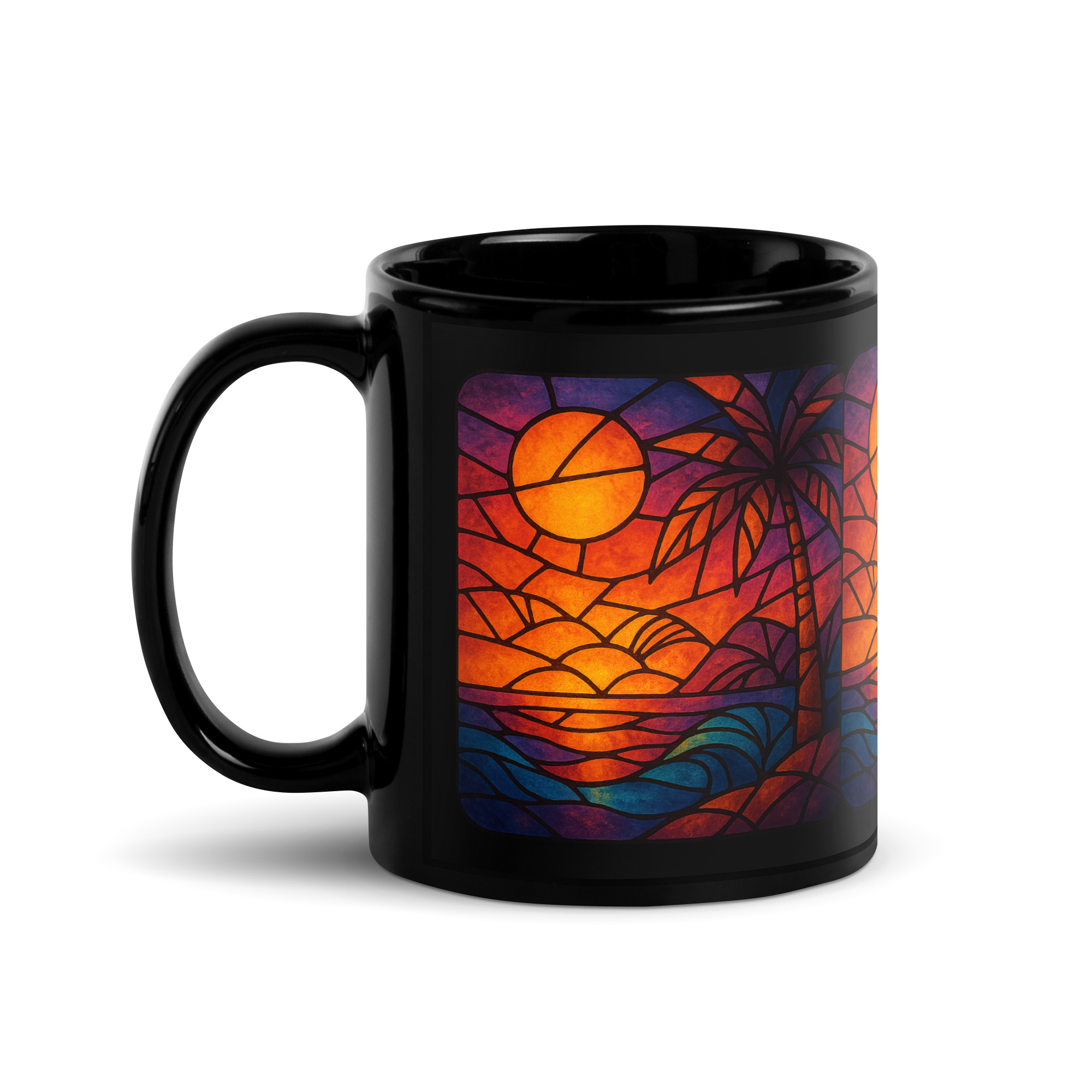 Mug brillant noir – Image 2