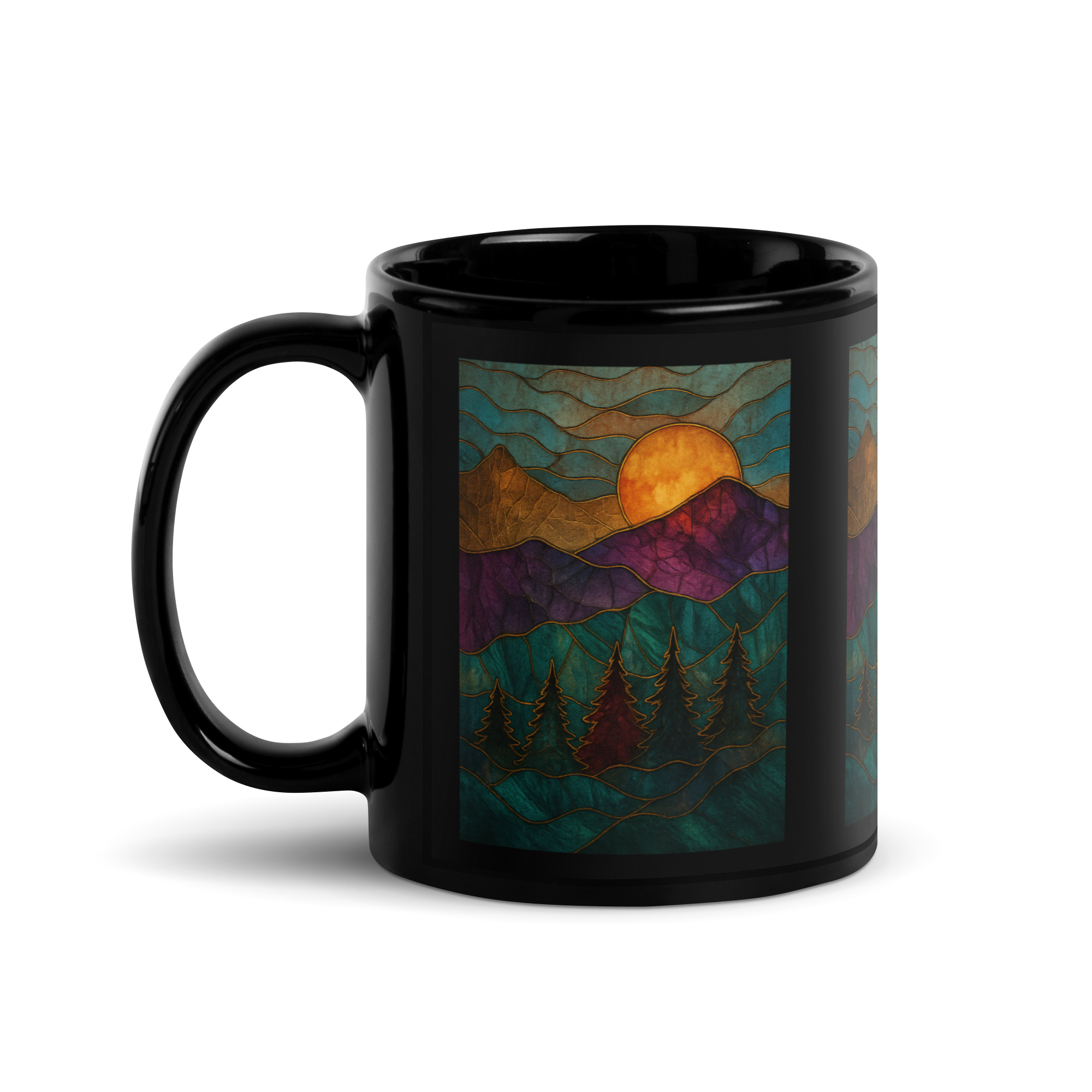 Mug brillant noir – Image 2